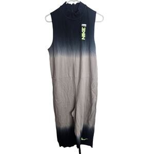 Nike Overalls Wide Leg Overalls Women XL Gray Ombre Overalls Jumpsuit Women